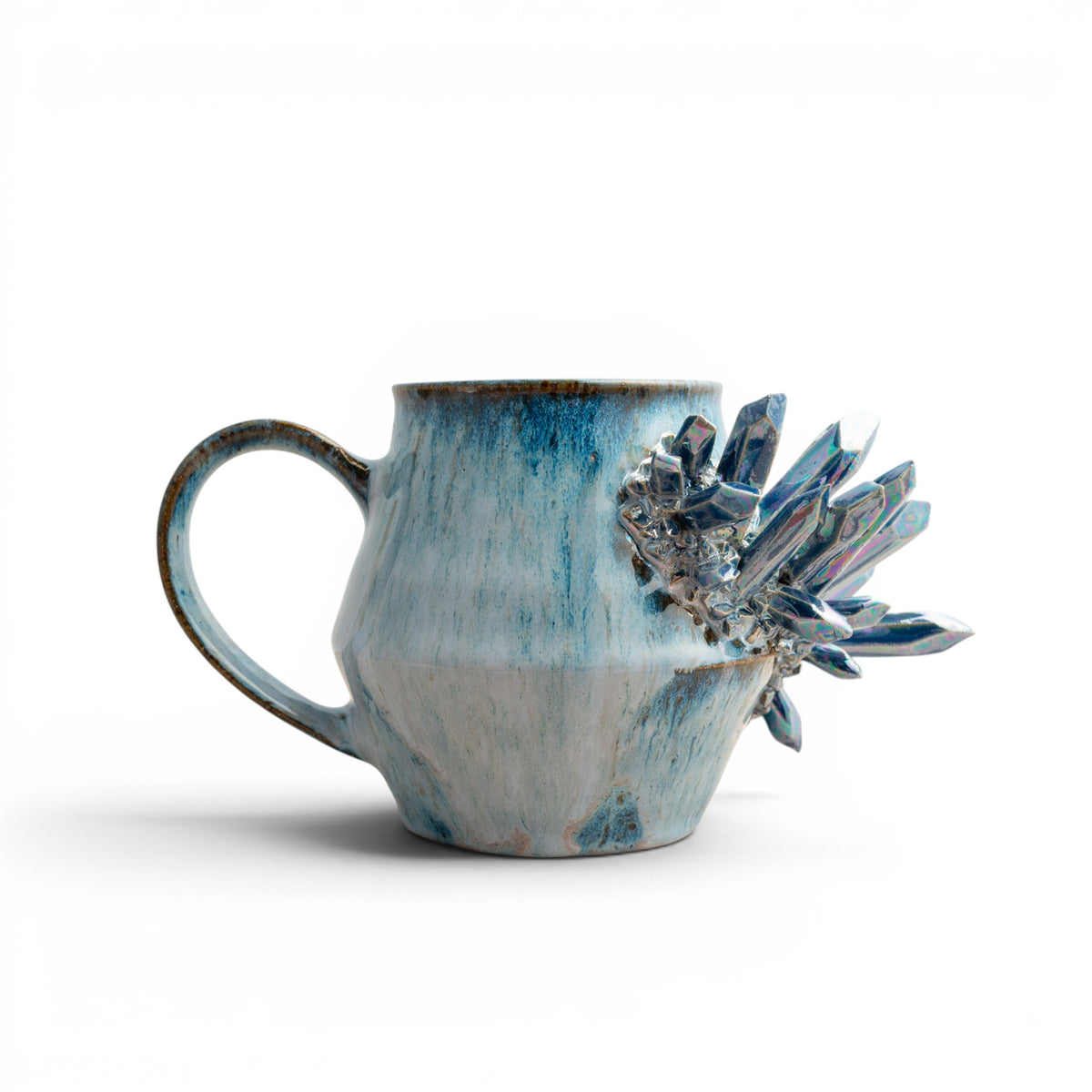 Blue/White  Crystal Mug