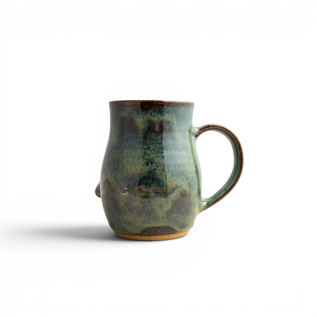 Green/Teal Mushroom Mug