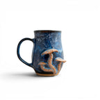 Blue Swirl Mushroom Mug