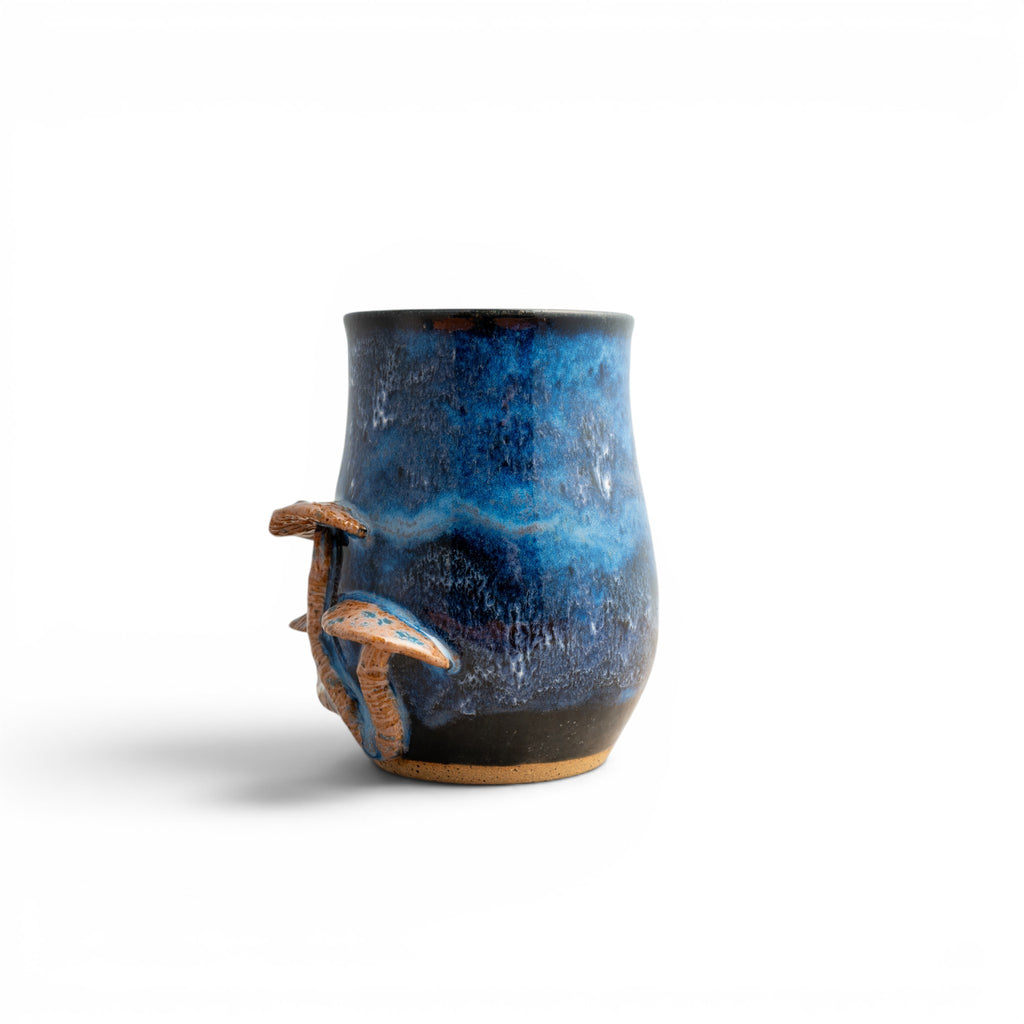 Blue Swirl Mushroom Mug
