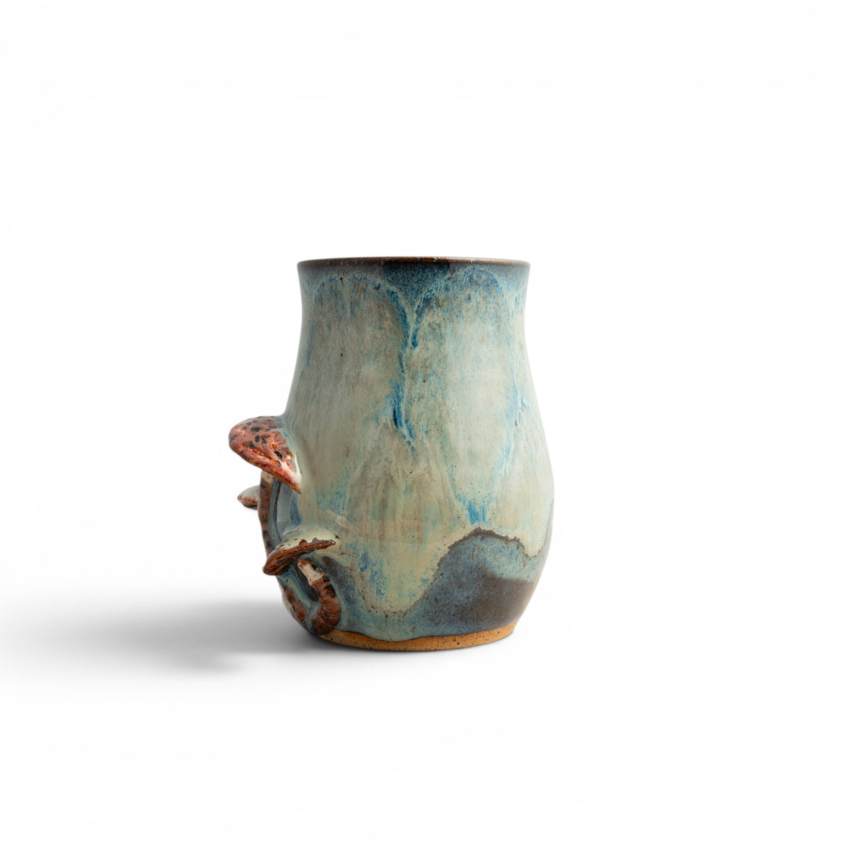 Teal/Cream/Tan Mushroom Mug