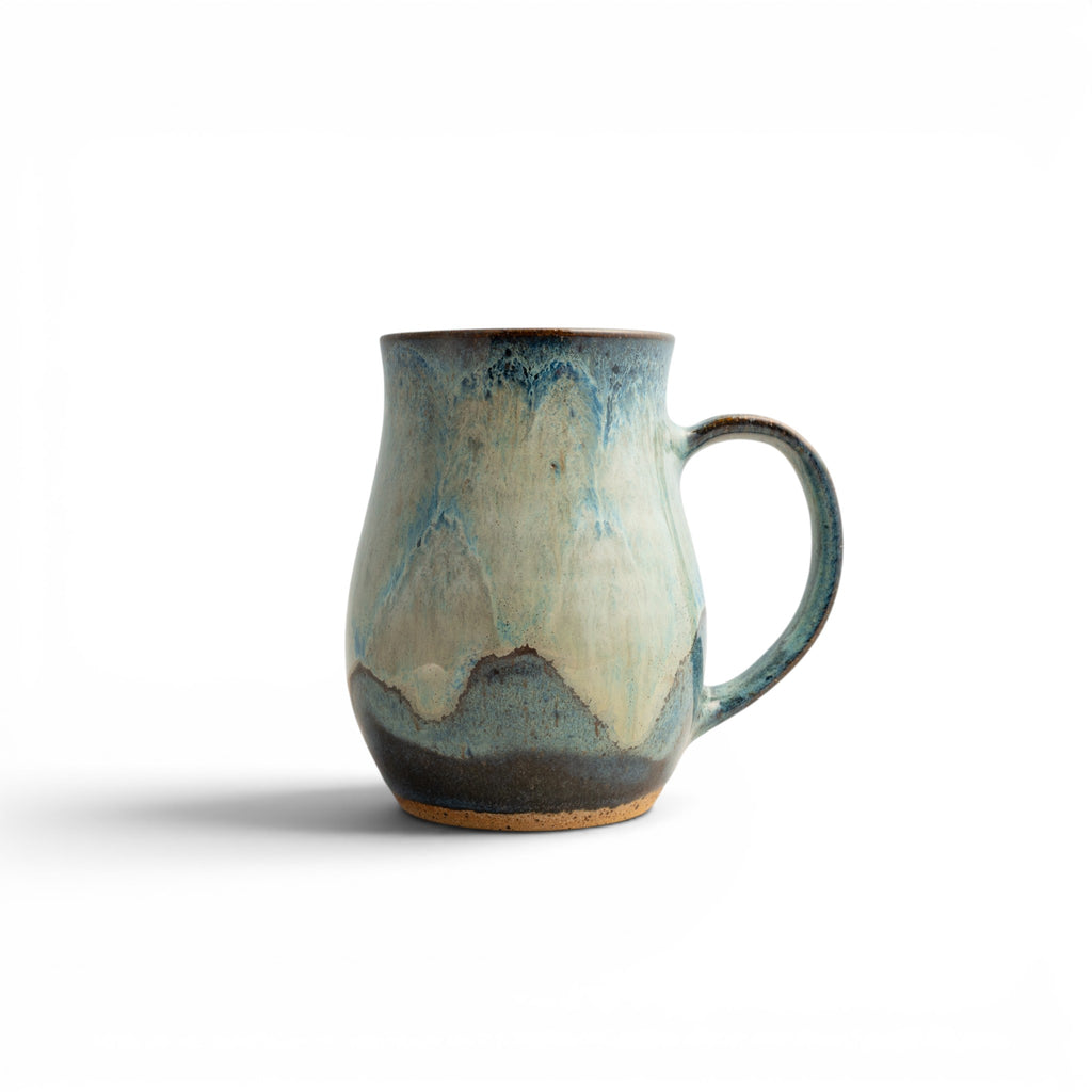 Teal/Cream/Tan Mushroom Mug