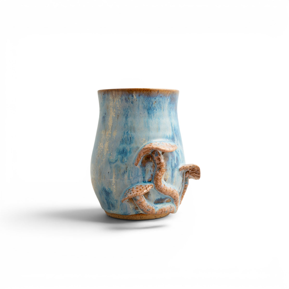 Blue Aster Mushroom Mug
