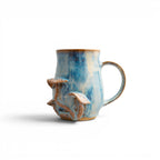 Blue Aster Mushroom Mug